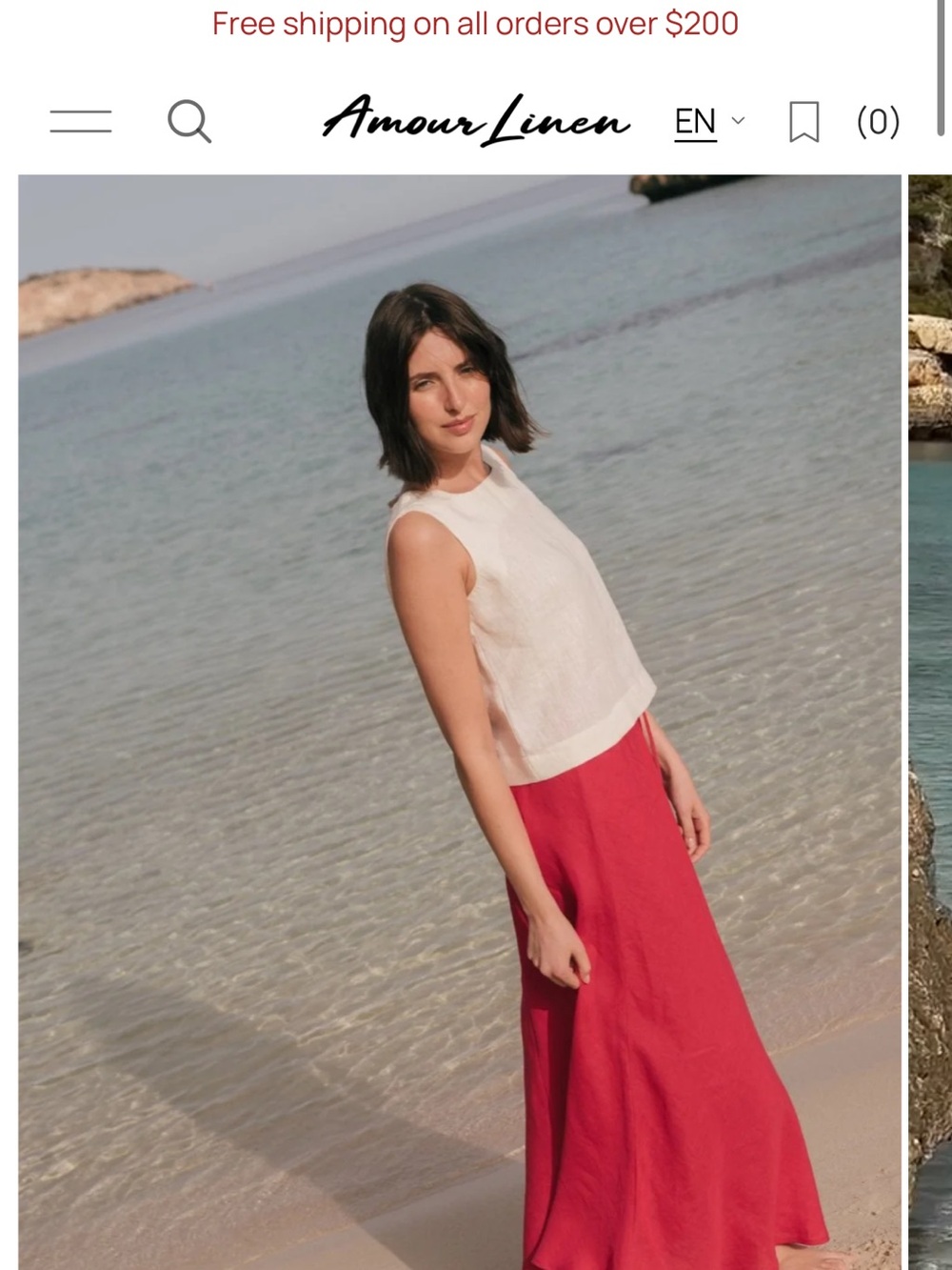 Amour Linen never worn magenta skirt